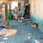Inside the burned mosque, Behsud