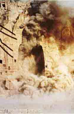 Dynamiting and destruction by Afghan/Pashtun Taliban, March 2001 Dynamiting and destruction by Afghan/Pashtun Taliban, March 2001